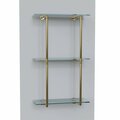 Designs Of Distinction Contemporary Flush Bistro Shelf Kit - 3 Shelves- Polished Brass 01FLUSH1236PB1